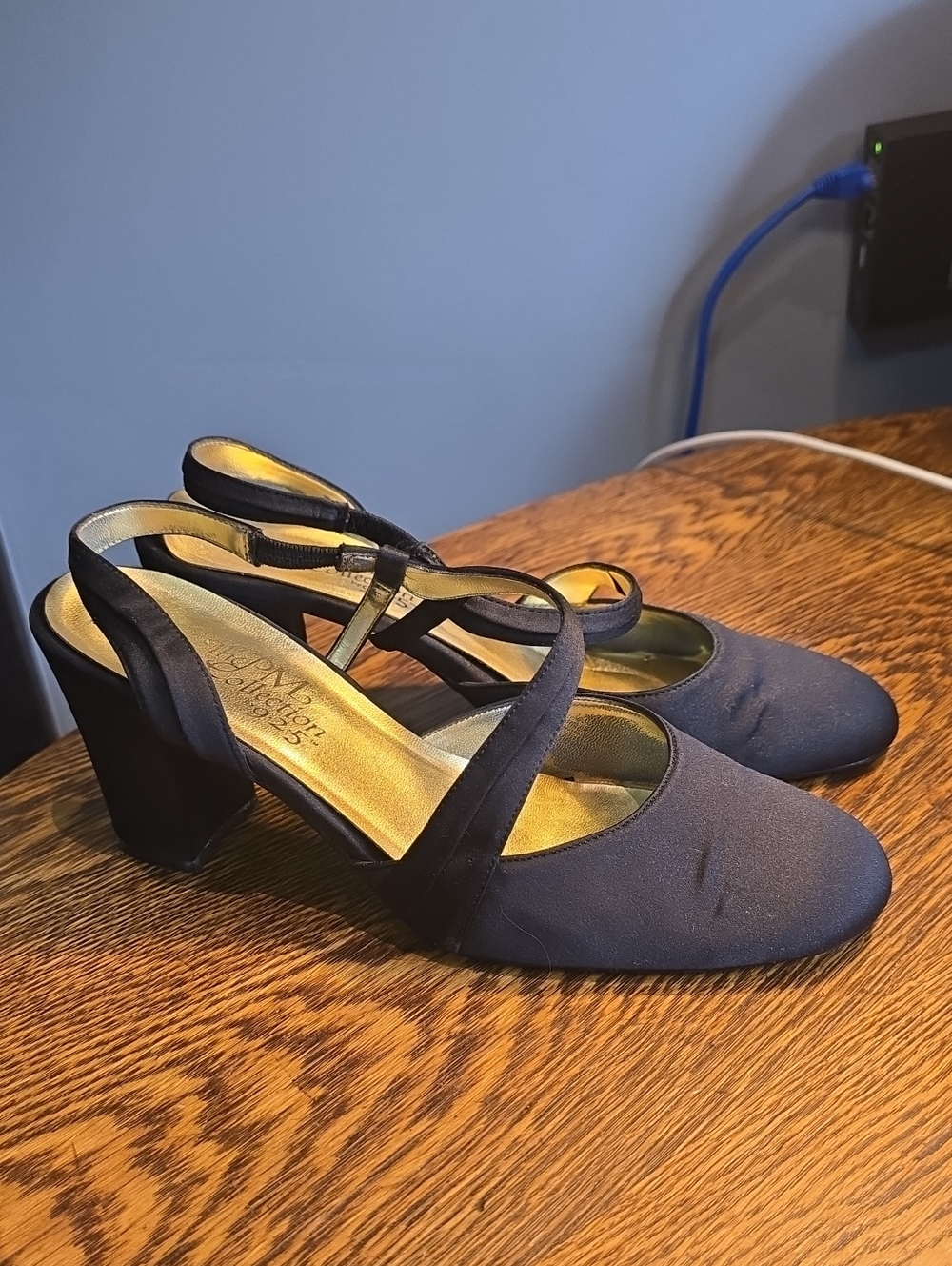 Black Crisscross Slingback Block Heels - Elegant Women's Dress Pumps